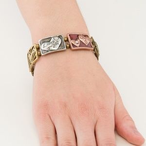 Inspirational Heart Bracelet w/ Stones